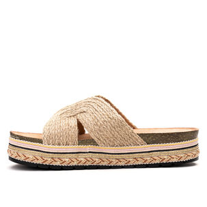 Sandalia Mujer Beige Kima Chancleta