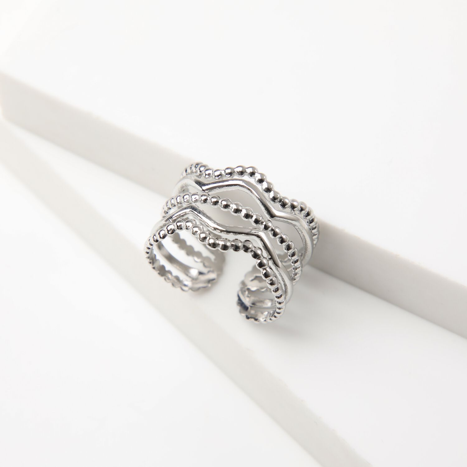 Anillo 19v69 Plateado Mujer Str348 image number 0.0