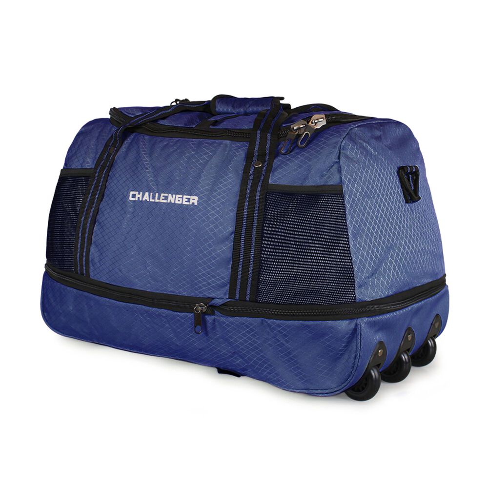 Bolso Tipo Mochila Con Ruedas + Candado Challenger Azul image number 0.0