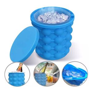 Molde Cubeta Hielo Azul Para Bebidas Frescas Y Divertidas