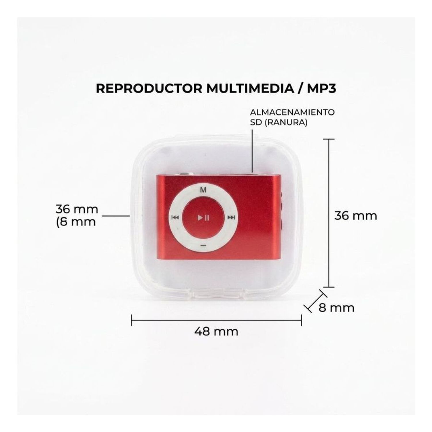 Reproductor Mp3 Clip Mini M&uacute;sica Sin Pantalla Estilo Shuffle image number 3.0