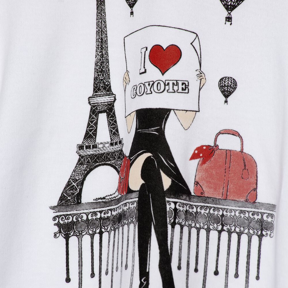 Polera Blanca Paris Adulto Algodón Peruano image number 2.0