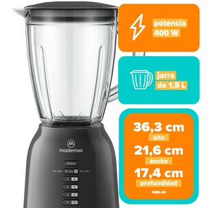 Licuadora Mademsa 1,5l Con 6 Velocidades 400w Mbl40
