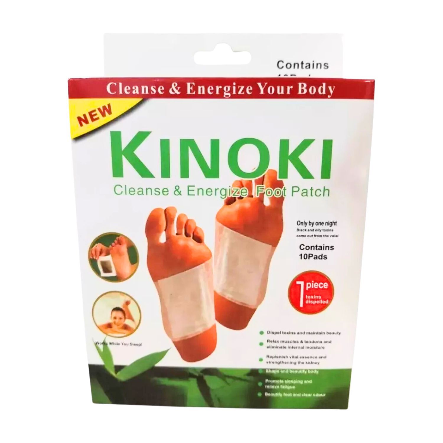 Pack 10 Piezas Kinoki Parche Olor Pies Relajaci&oacute;n 10cm image number 1.0