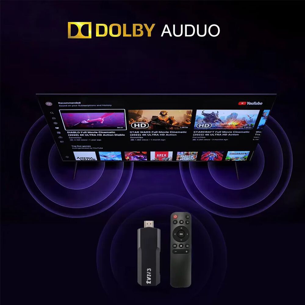 Tv Stick Multimedia Android 15 Streaming 4k 8gb Ram + 128gb image number 4.0