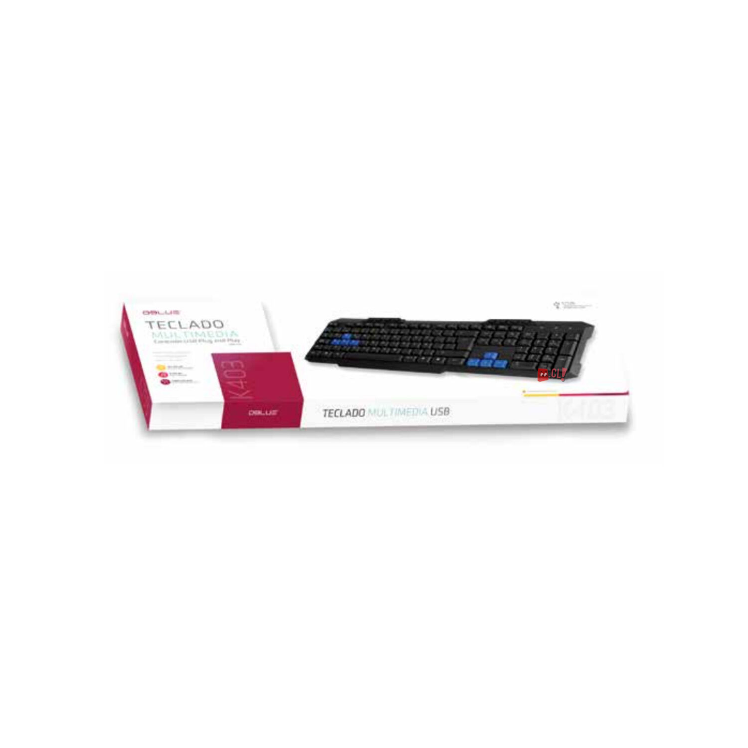 Teclado Multimedia Pc Usb Teclas Azules Destacadas - Ps image number 2.0