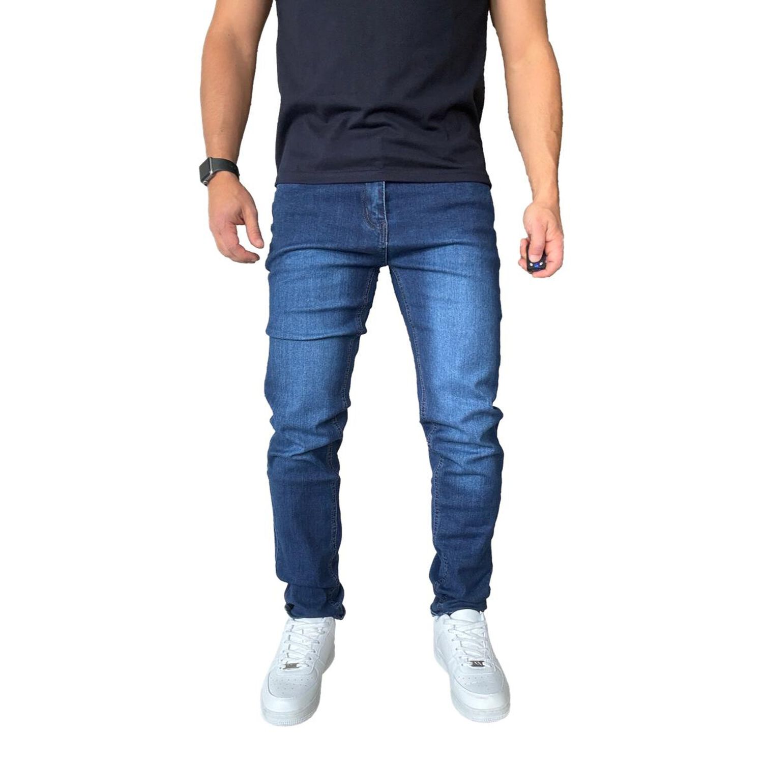 Jeans Elasticados Slim Fit Color Focalizado Semipitillos image number 1.0