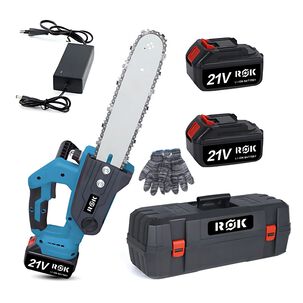 Motosierra Eléctrica Rok 12" 900w 21v 2 Baterías Litio