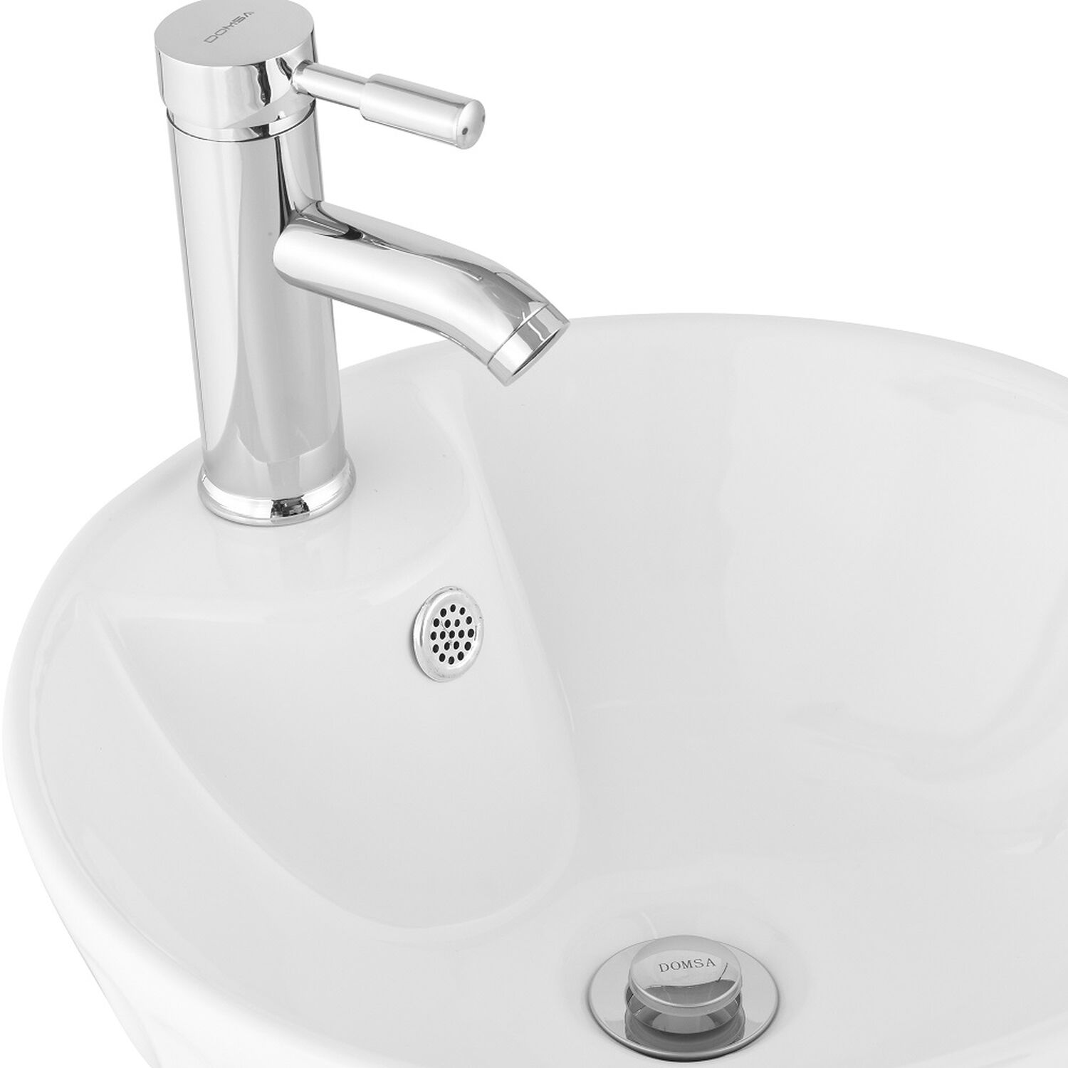 Lavamanos Sobreponer Domsa Slc629 Blanco 40x40x16 Cm image number 3.0