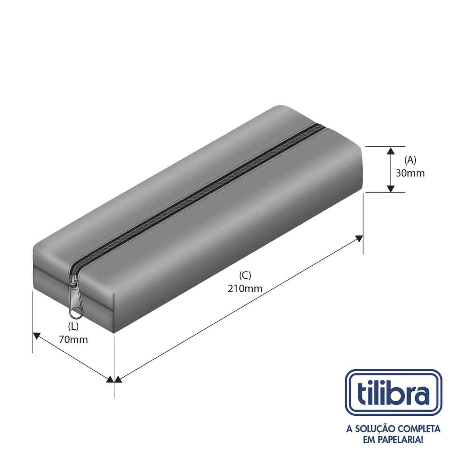Tilibra Estuche Flat Academie Negro image number 4.0