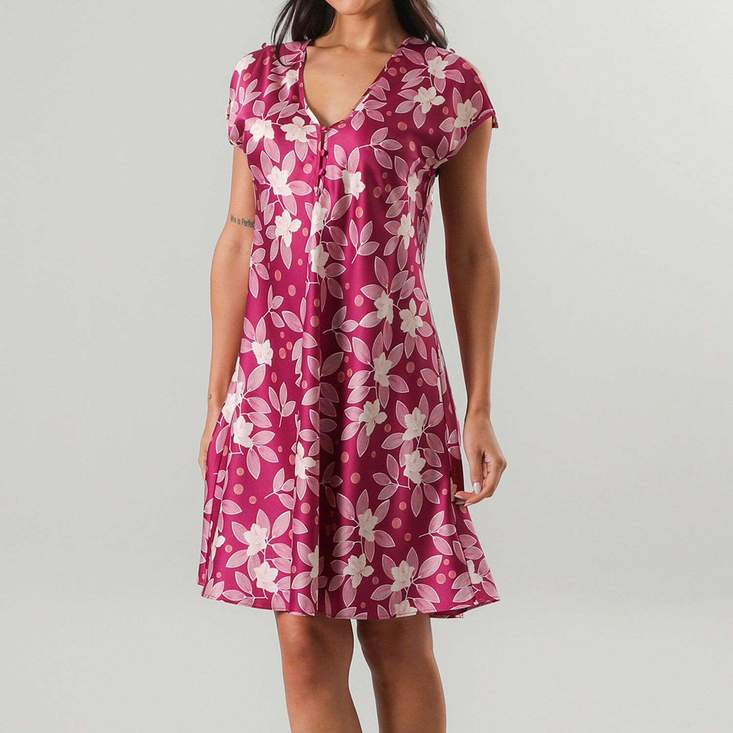 Camisola Amarra Satin Print 33594-223 image number 0.0