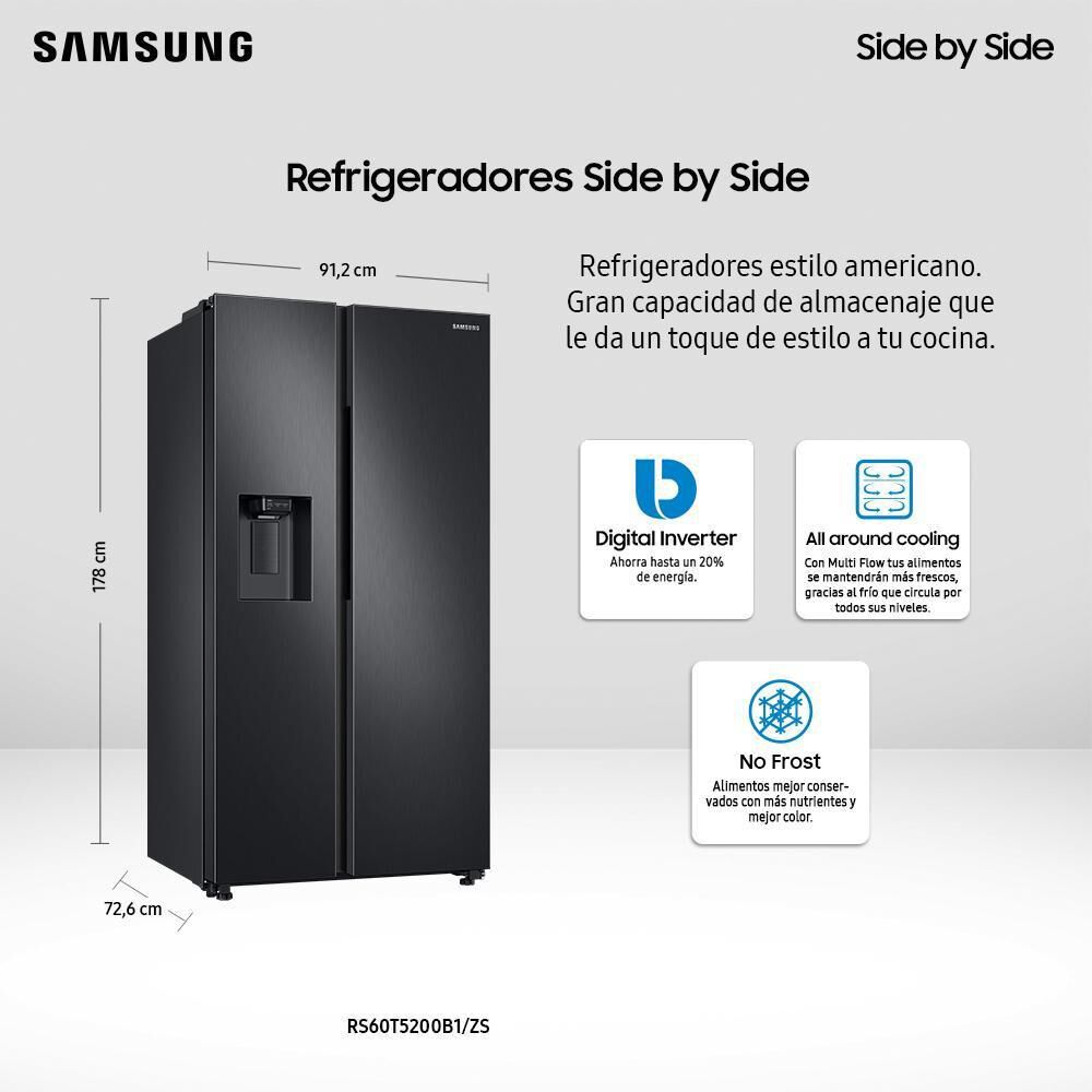 Refrigerador Side By Side Samsung RS60T5200B1/ZS / No Frost / 602 Litros image number 5.0