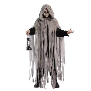 Disfraz Cosplay Capa De Terror Con Capucha Tunica Halloween Hollow Knight Anubis Momia