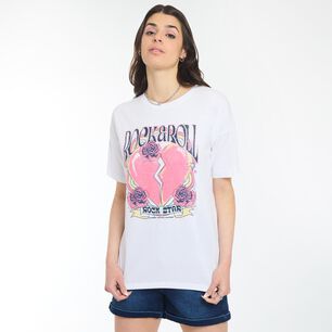 Polera Estampada Manga Corta Cuello Redondo Mujer Rolly Go