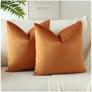 Pack De 02 Fundas De Coj&iacute;n De Terciopelo Suave 45x45 Mod16