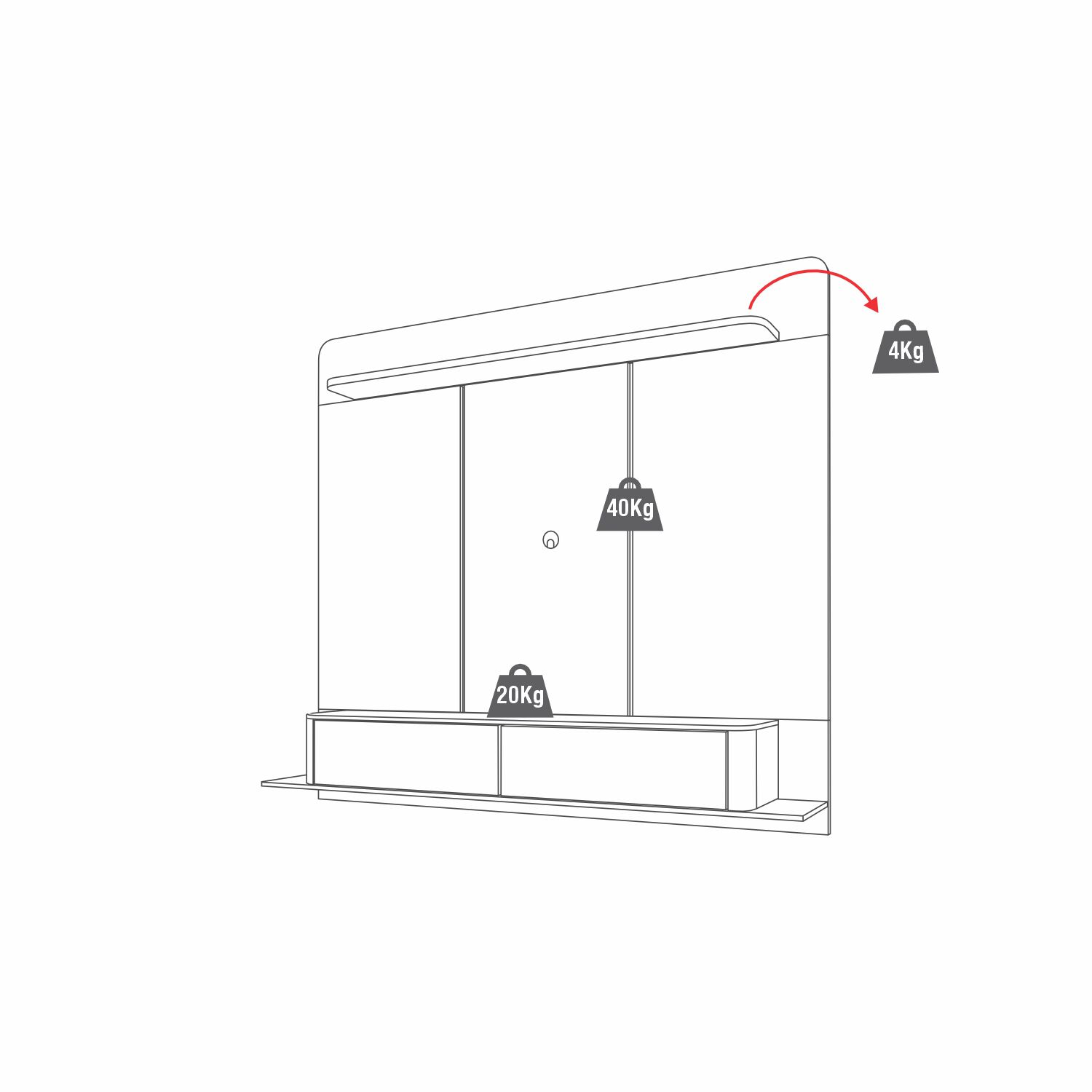Home Panel Provenza 1.8 Tv 70" Off White Cinamomo image number 2.0