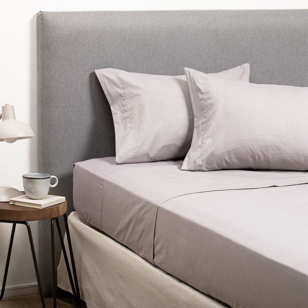 Pack 2 Sabanas Unicolor Arthome Gris + Verde King 144 Hilos image number 2.0