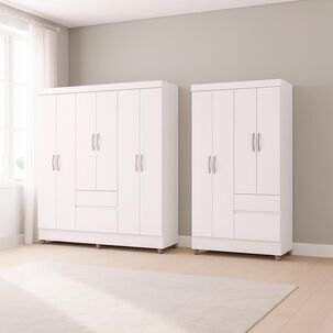 Combo Closet Vekkahome Ideal 6 Puertas + 4 Puertas 271156+271184