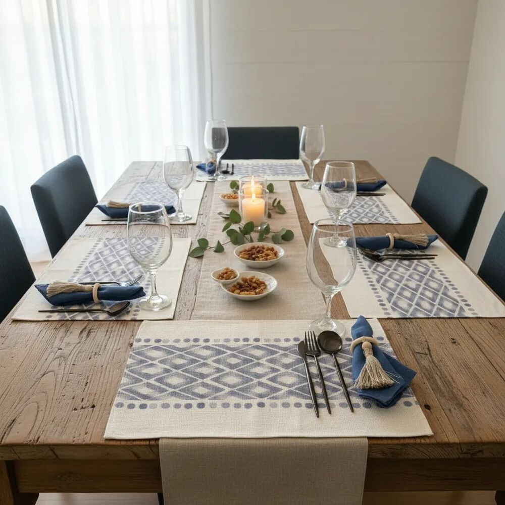 Set De 6 Individuales Tejidos - Dise&ntilde;o Diamante image number 1.0