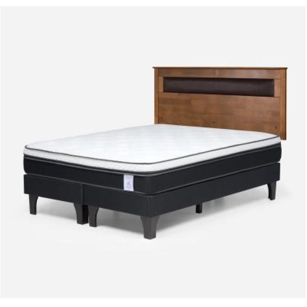 Cama Europea Rosen New Style 6 / 2 Plazas / Base Dividida + Respaldo image number 8.0