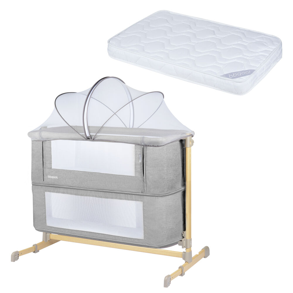 Cuna Colecho Aura Grey + Colch&oacute;n image number 0.0