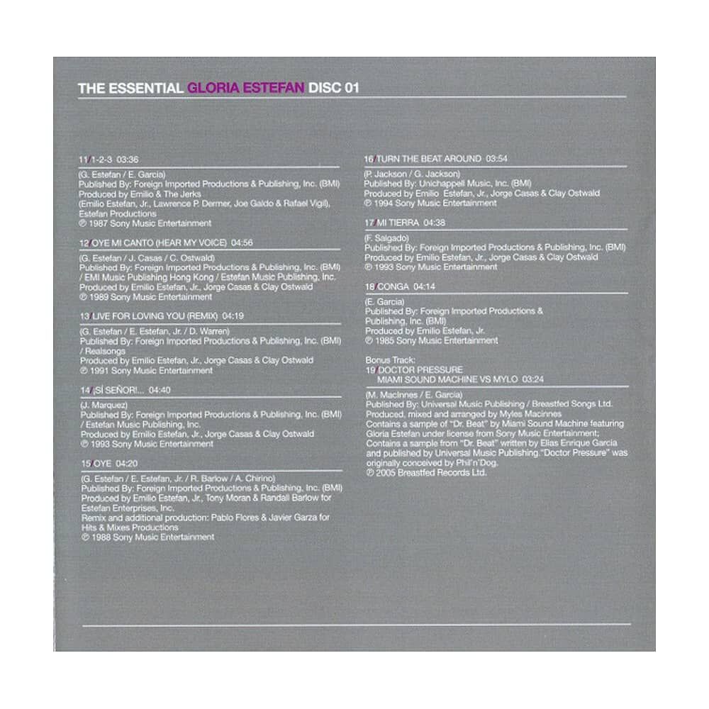 Gloria Estefan - Essential Gloria Estefan (2cd) | Cd image number 6.0
