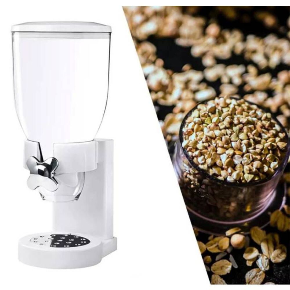 Dispensador De Cereales Granos Frutos Simple Mesa 2l Blanco image number 2.0