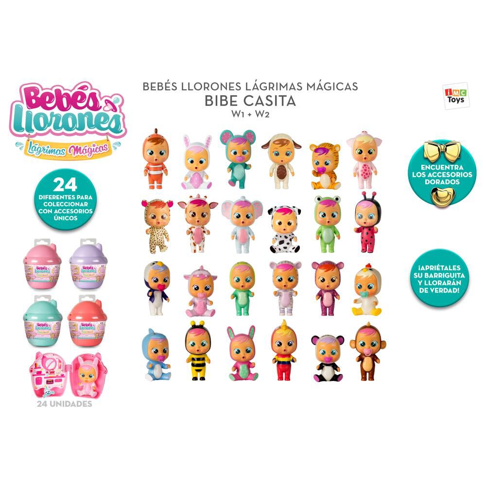 Muñeca Cry Babies Bebes Llorones Casa De Lagrimas Morado image number 1.0