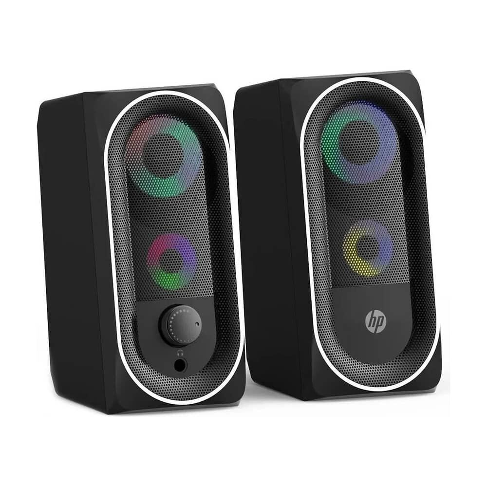 Parlante Usb Hp De 6w Est&eacute;reo Con Iluminaci&oacute;n Rgb Dhe-6001 image number 0.0