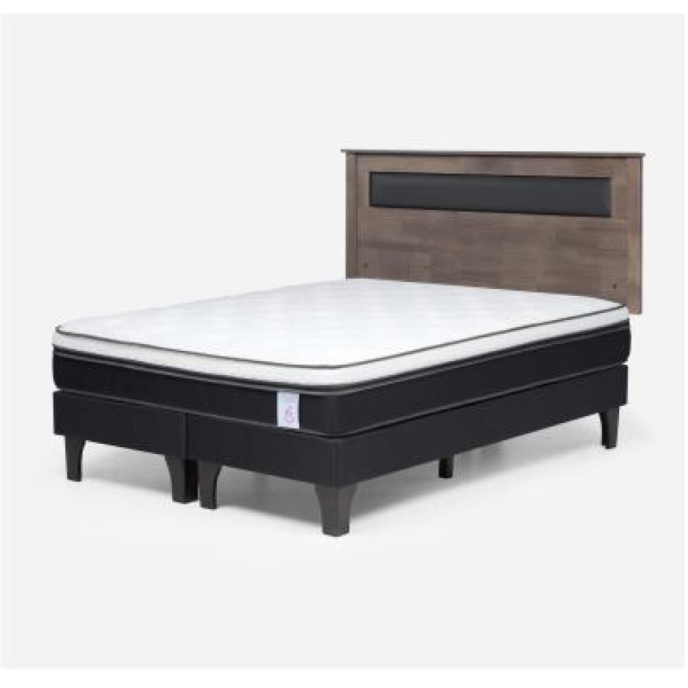 Cama Europea Rosen New Style / 2 Plazas / Base Dividida + Respaldo image number 8.0