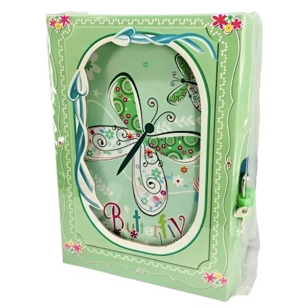Diario De Vida Mariposa Colores Con Candado Verde image number 0.0