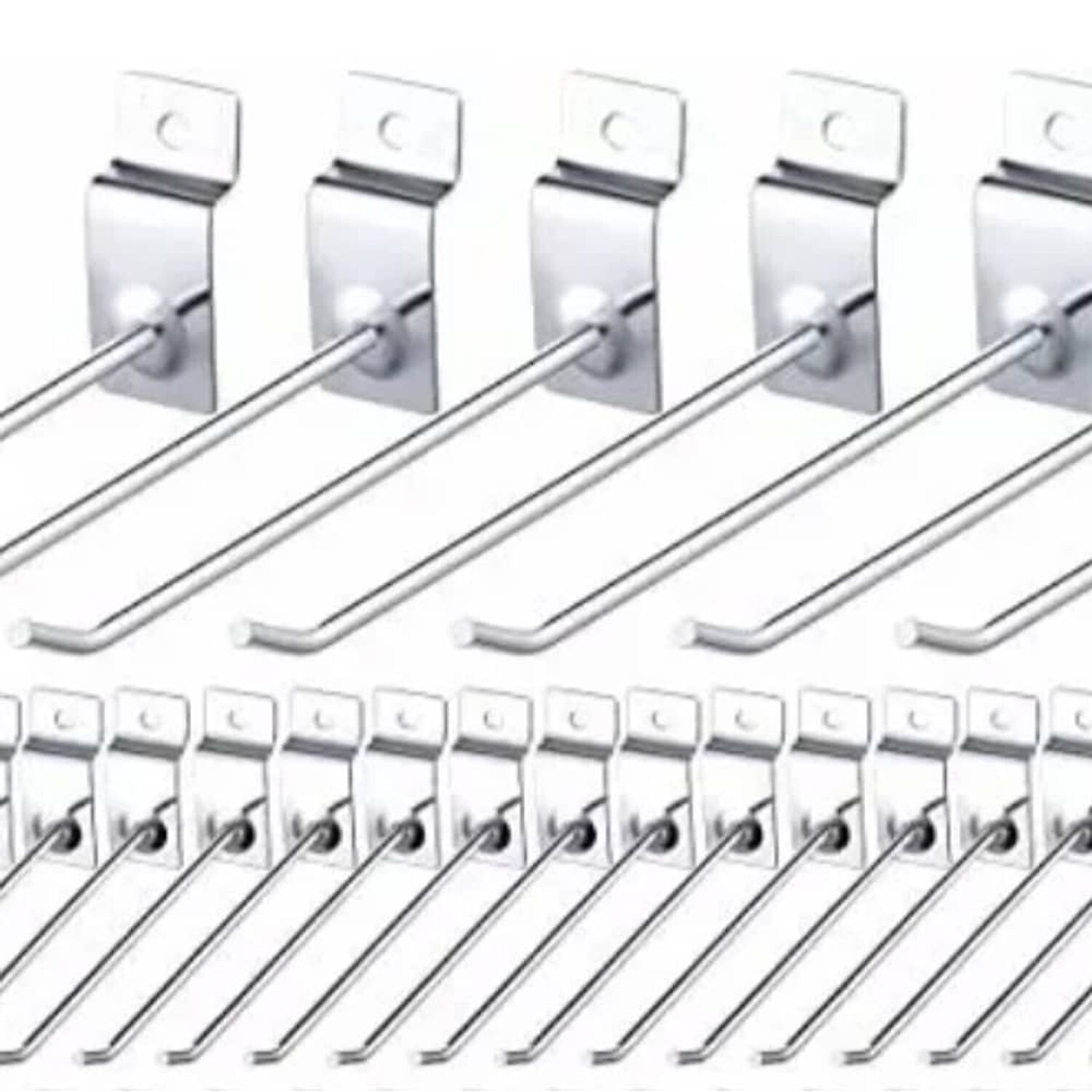 Pack 100 Ganchos Gancheras Panel Ranurado 15 Cm Exhibidor image number 1.0