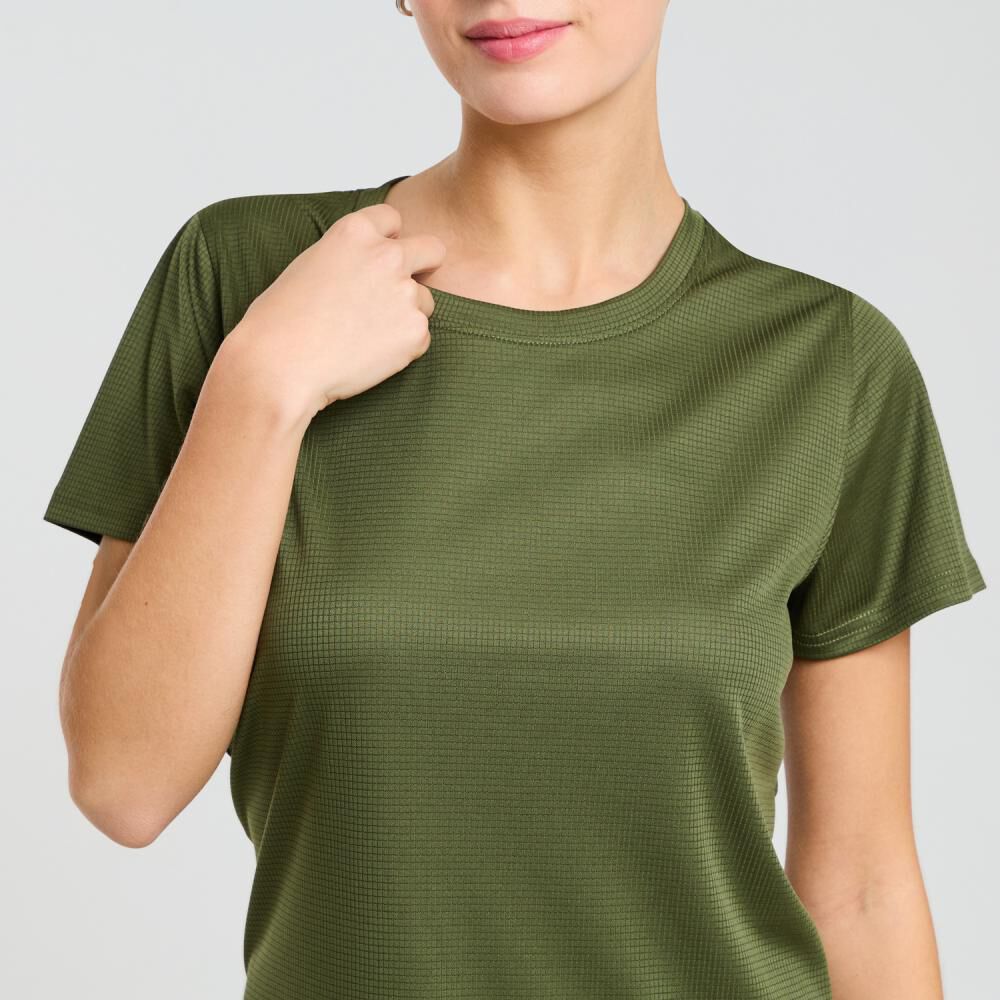 Polera Lisa Manga Corta Cuello Redondo Mujer Wetland image number 4.0