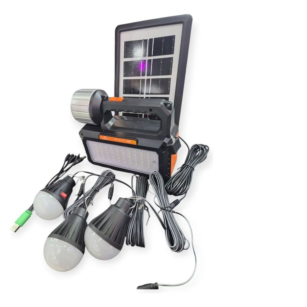 Kit Solar Easy Power Radio Bluetooth Linterna 3 Ampolletas Led 80w Recargable image number 4.0