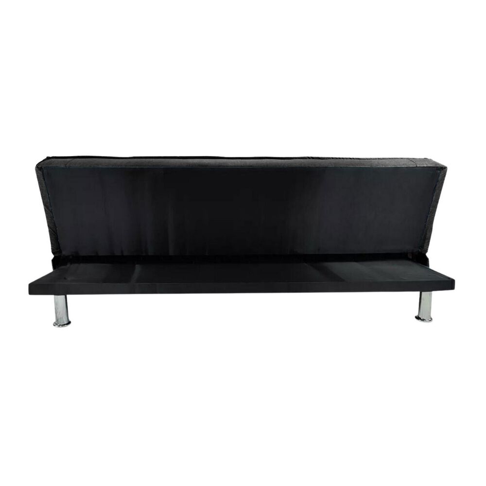 Futón Sofá Cama Ajustable 170x50x40 Cm Negro image number 3.0