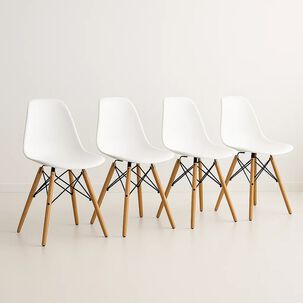 Pack De 4 Sillas Eames Blancas