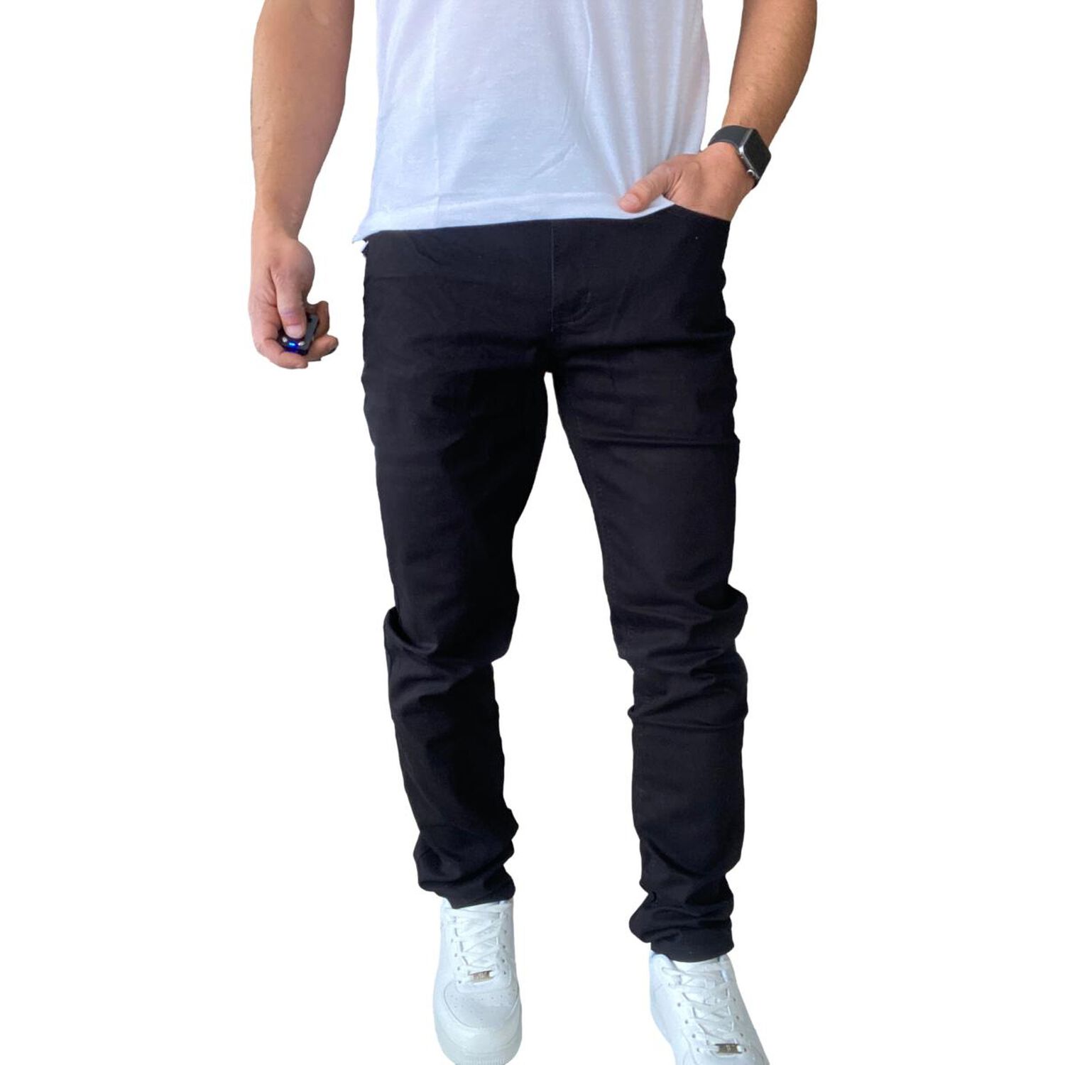 Pantal&oacute;n Tela Elasticado Slim Fit Colores image number 5.0