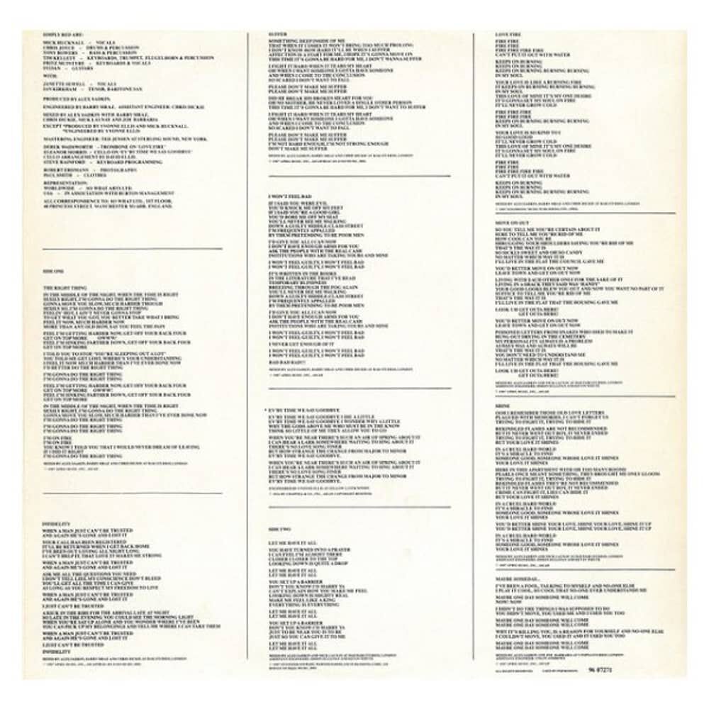 Simply Red - Men And Women | Vinilo Usado image number 5.0