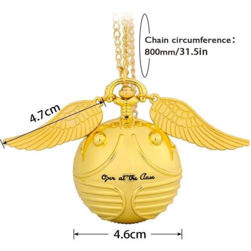 Reloj De Bolsillo Xl Snitch Dorada Gigante Harry Potter image number 2.0