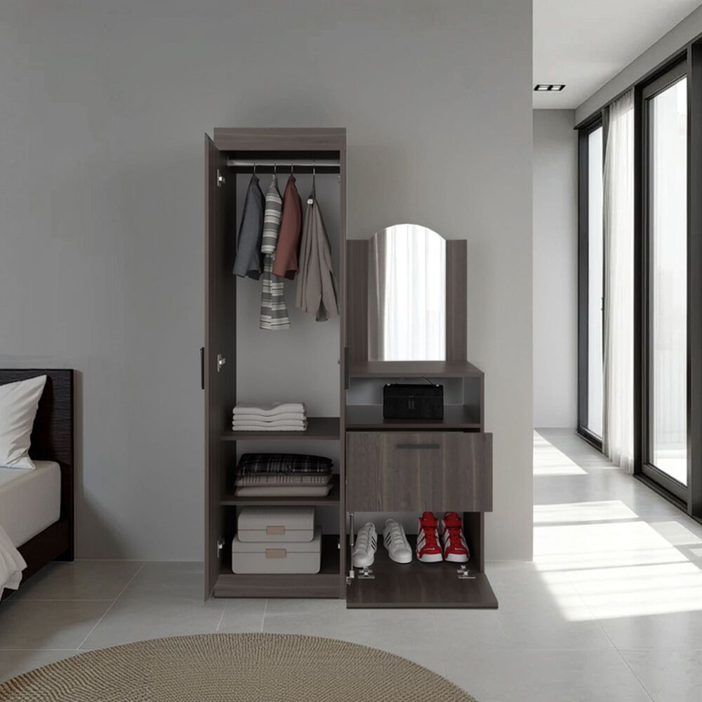 Closet Comoda Con Espejo 3 Puertas 1 Cajon image number 5.0