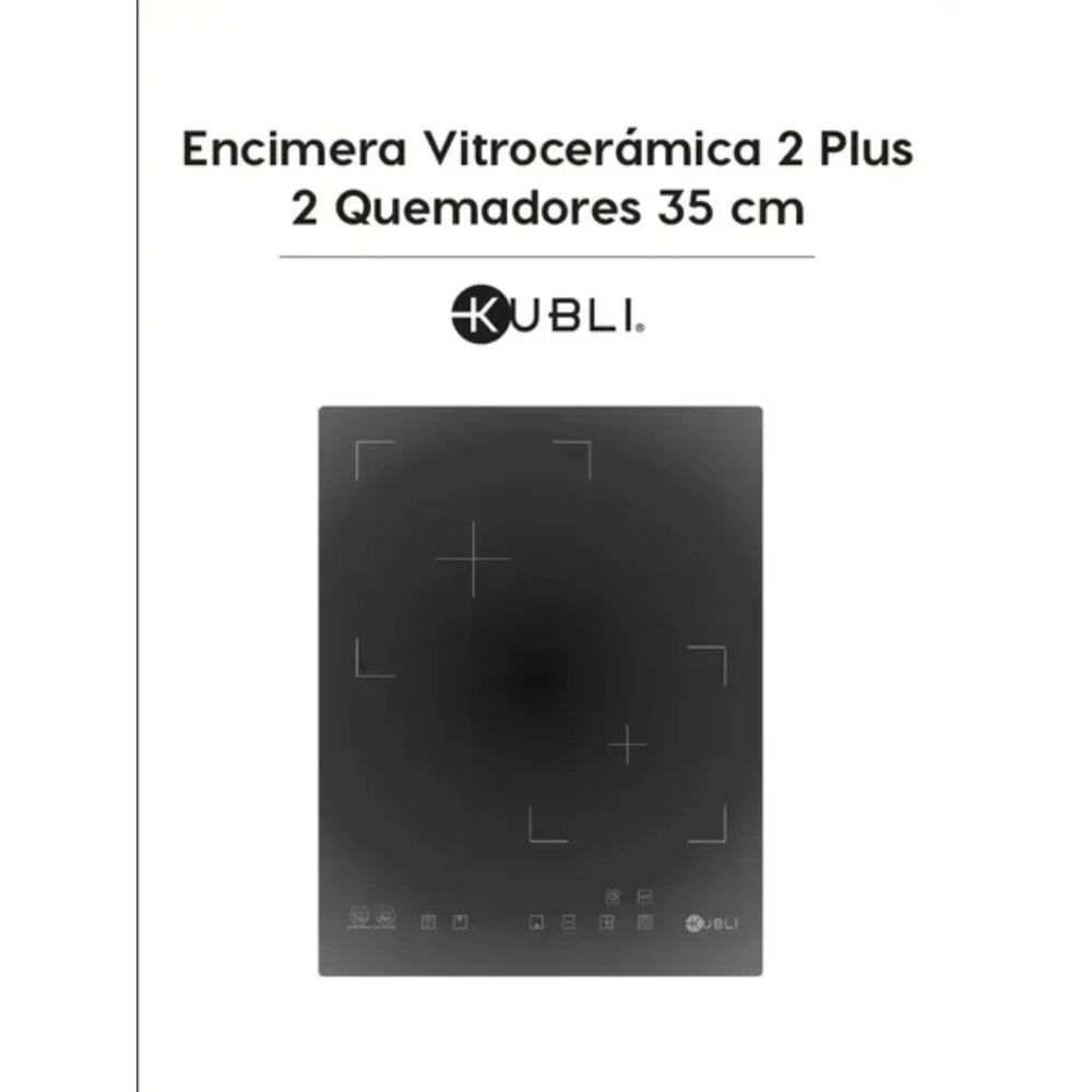Encimera Vitrocer&aacute;mica Plus 2q 35cm Kubli image number 3.0