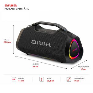 Parlante Portatil Inal&aacute;mbrico Bluetooth Aiwa 65w Funcion Tws Aw-a411