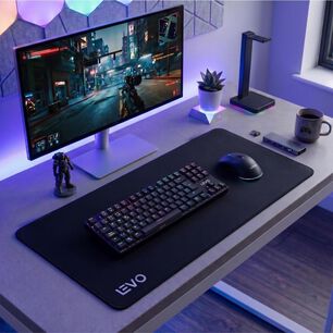 Mousepad Battlemat Xxl 90x40 Cm Antideslizante Negro Levo