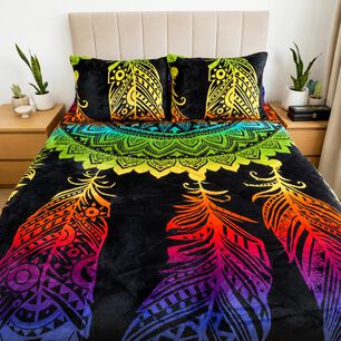 Cubrecama 2 Plazas Polar Con Chiporro Plumas Bohemia - 230x250 Cm