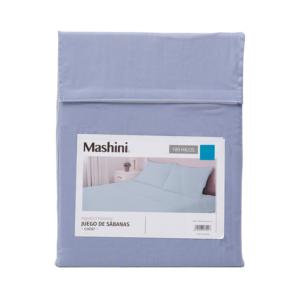 Sabana 180 Hilos Lisos 1p Azul image number 4.0