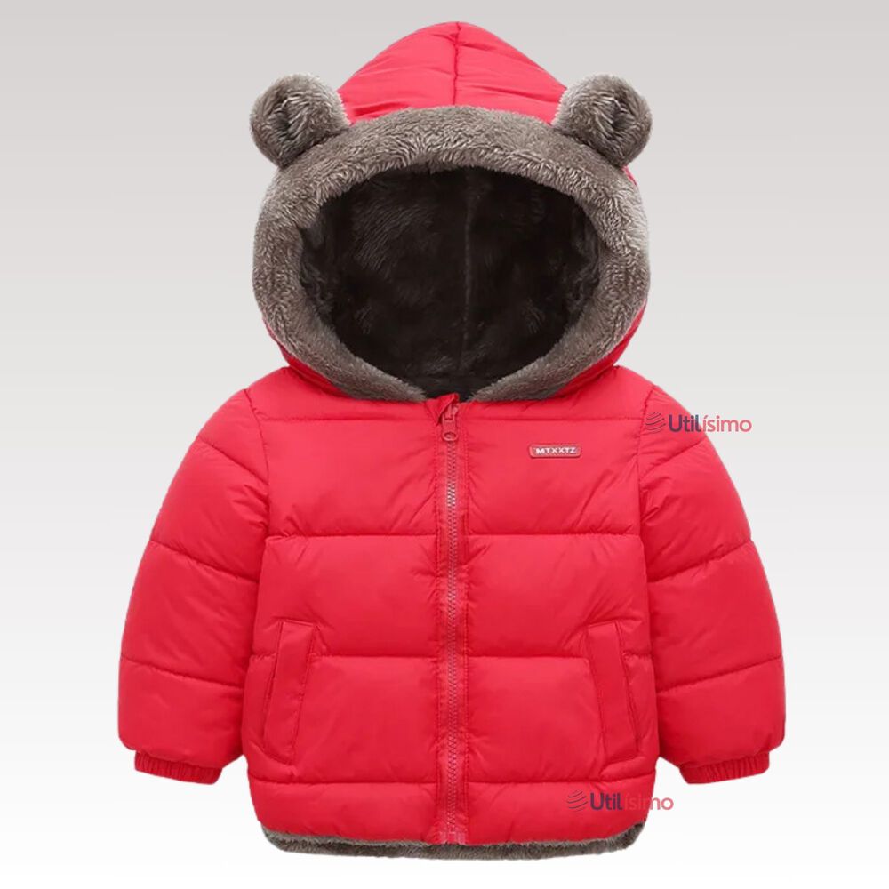 Parka Con Capucha Manga Larga Unicolor Ni&ntilde;o Y Ni&ntilde;a Jump Kids Red image number 0.0