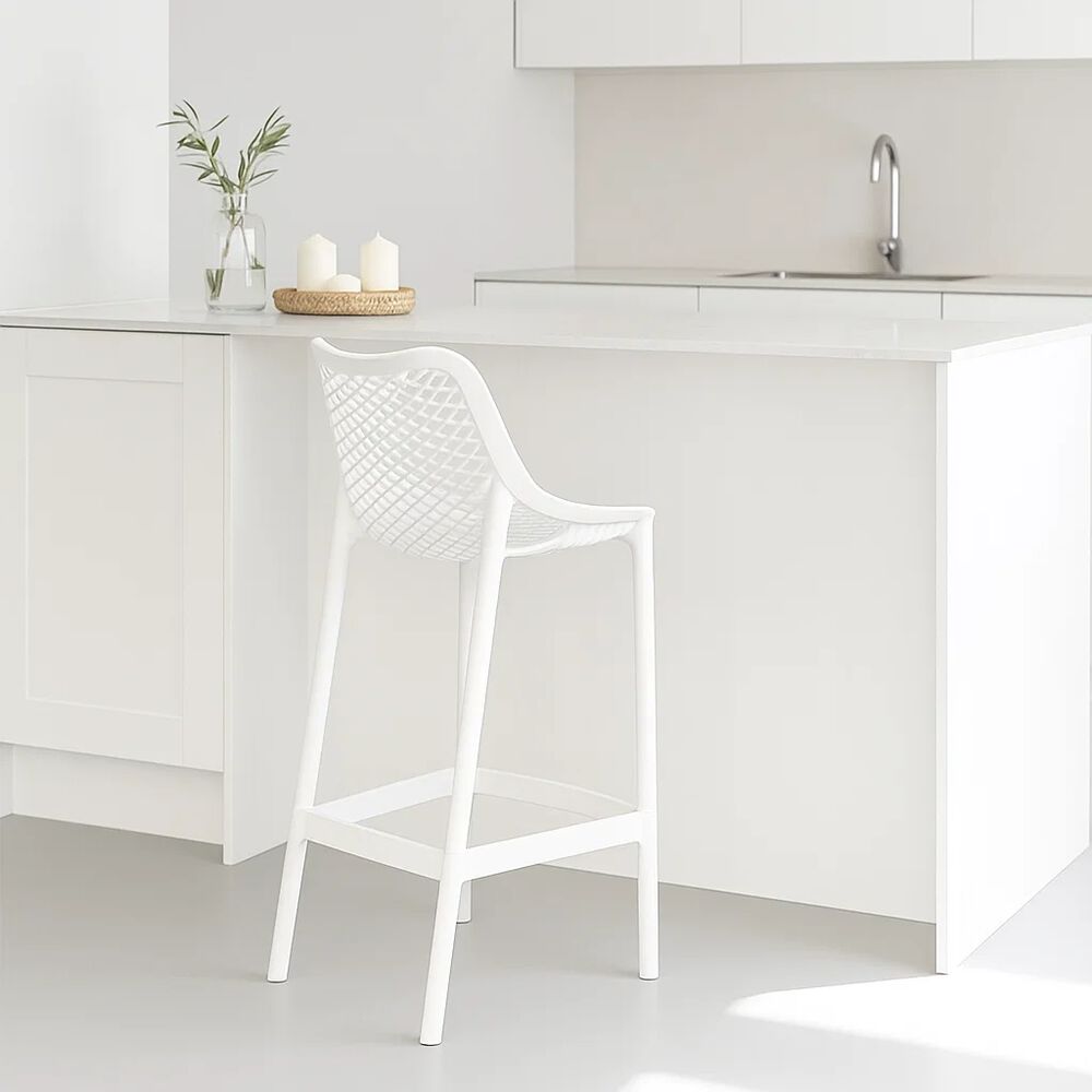 Taburete Piso De Bar Terraza Exterior Air Berlín - Blanco image number 5.0
