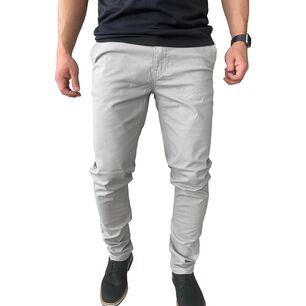 Pantal&oacute;n Elasticados Slim Fit Gabardina Gris Hombre