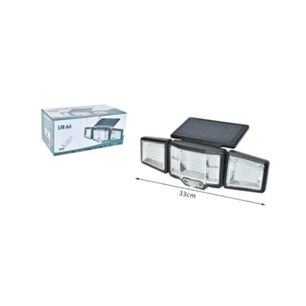 Lampara Panel Solar Sensor Movimiento Control Remoto Jard&iacute;n