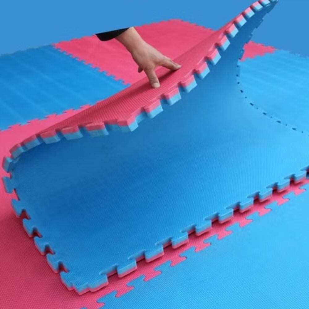 Pack 10 Pisos Tatami Goma Eva Premium 1mtx1mtx2 Cm Azul/rojo image number 1.0